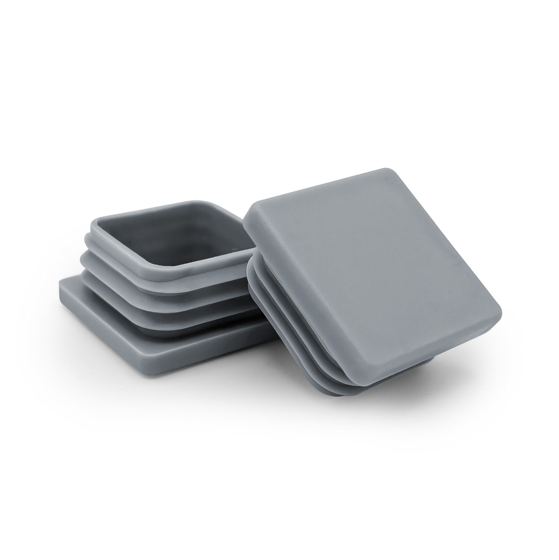 Quadratrohr Lamellenstopfen Grau 60x60x1,5-2 mm 5 Stück Kunststoff | 60 ...